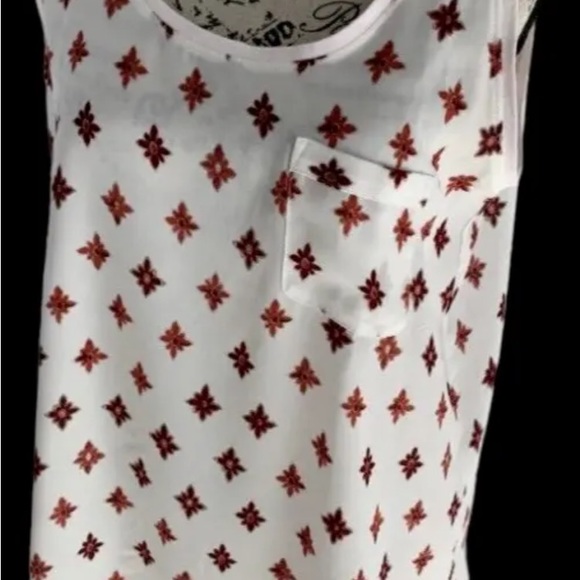 Ann Taylor Loft Semi Sheer Tank Top with pocket 100% Polyester women's MP - Picture 6 of 12